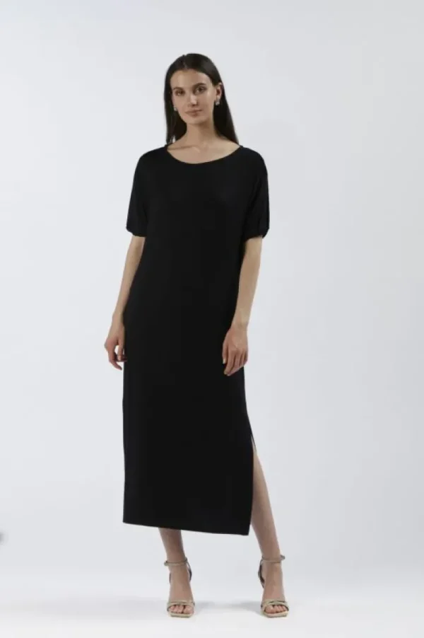 CafèNoir abito lungo con placchette alle spalle