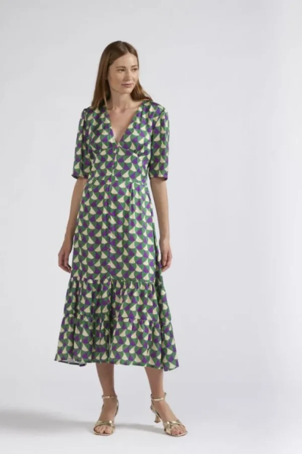 CafèNoir abito lungo tipo chemisier stampato