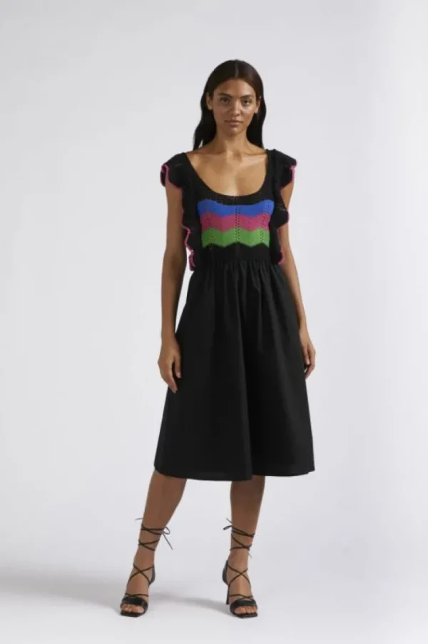 CafèNoir abito midi con top lavorato a crochet