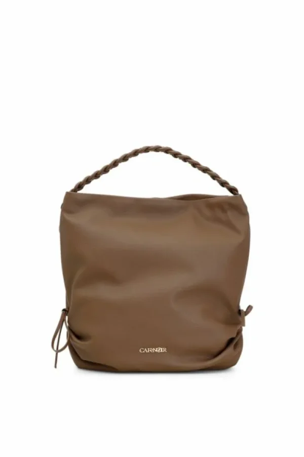 CafèNoir borsa a spalla morbida co manico intrecciato