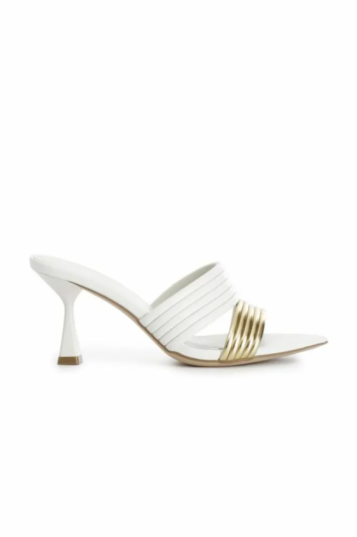 CafèNoir ciabatta bicolor con listini imbottiti