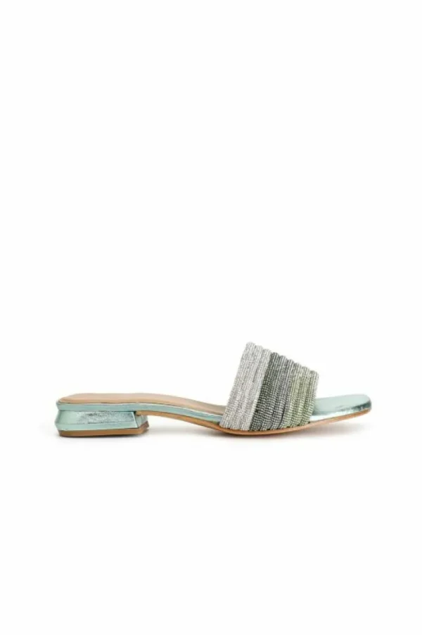 CafèNoir ciabatta effetto laminato con strass