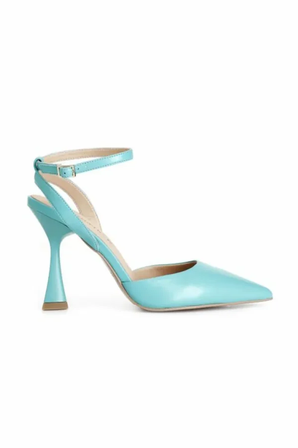 CafèNoir décolleté chiusa sul davanti e apert dietro in nappa acqua marina