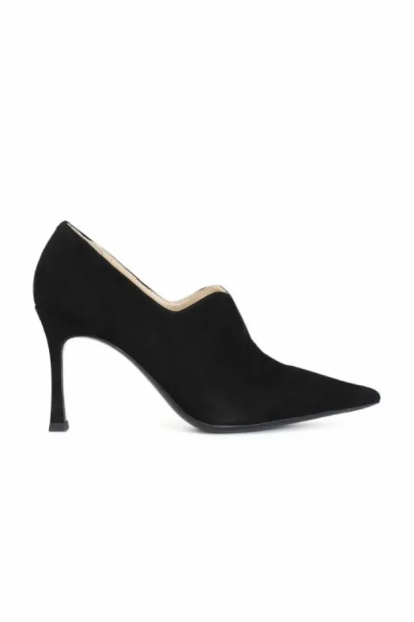 CafèNoir décolleté in camoscio con taglio a "v"