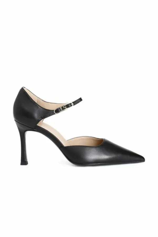 CafèNoir décolleté spezzata in pelle con fibbia