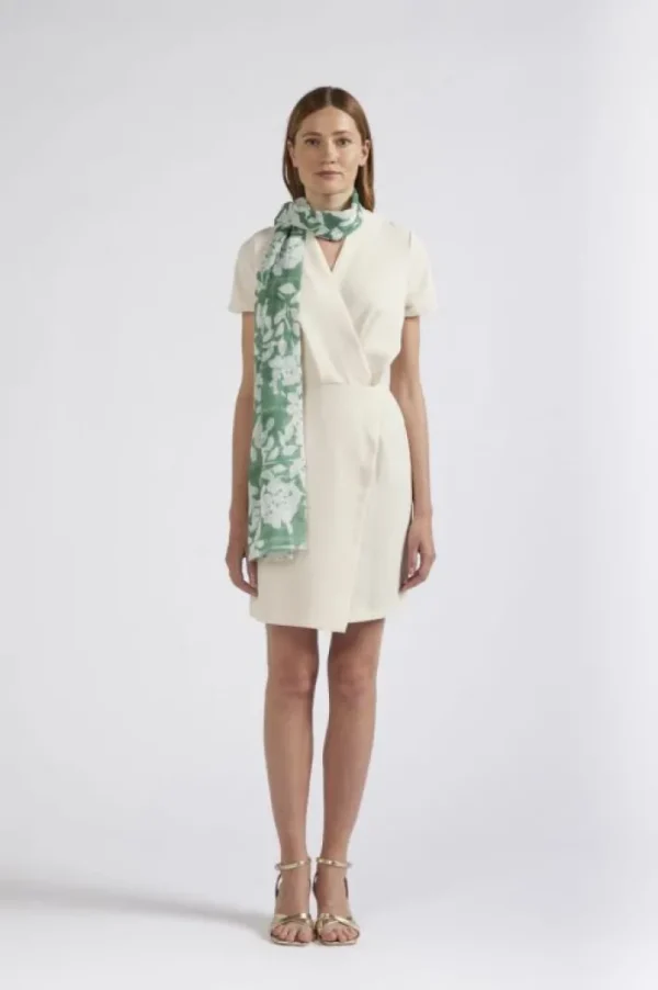 CafèNoir foulard stampa floreale bicolor fiore verde