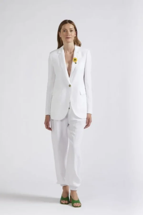 Donna CafèNoir giacca monopetto in misto lino