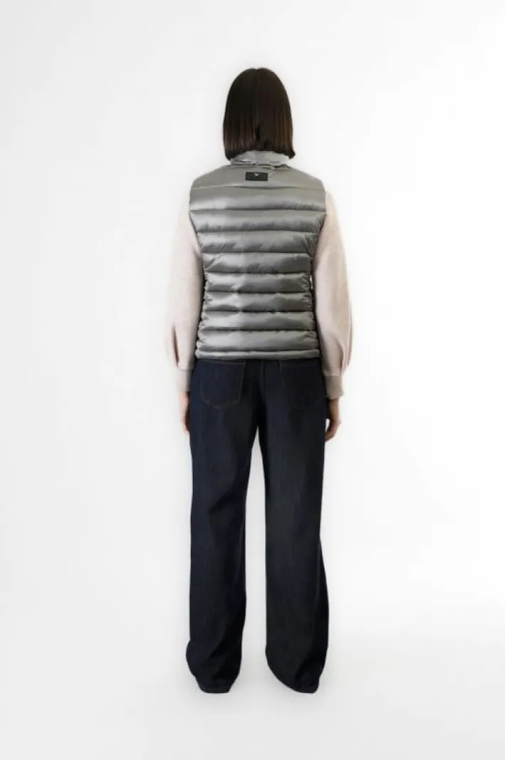 CafèNoir gilet imbottito tessuto lucido