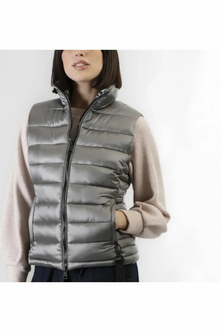 CafèNoir gilet imbottito tessuto lucido