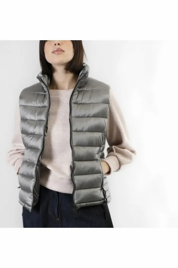 CafèNoir gilet imbottito tessuto lucido