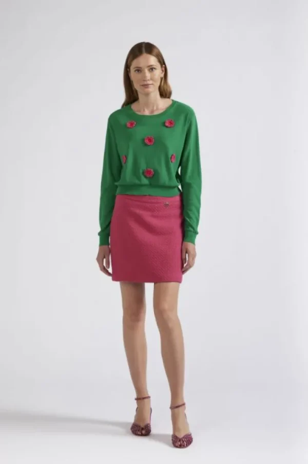 CafèNoir maglia con fiori crochet