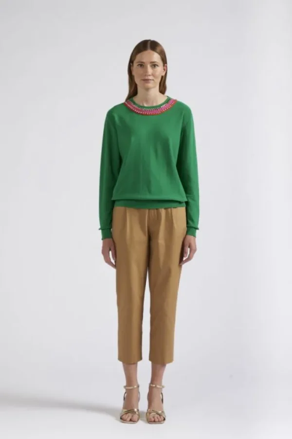 CafèNoir maglia con passamaneria allo scollo