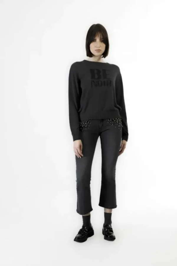 CafèNoir maglia girocollo con logo "be noir"