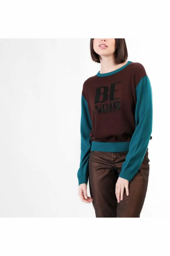 CafèNoir maglia girocollo con logo "be noir"