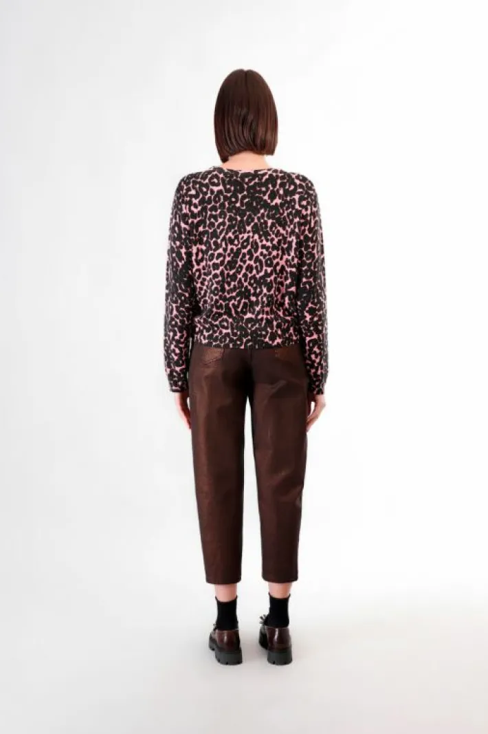 CafèNoir maglia girocollo stampata con logo "be noir" multi animalier