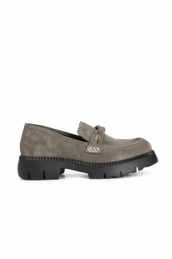 CafèNoir mocassino da donna in pelle scamosciata con mignon