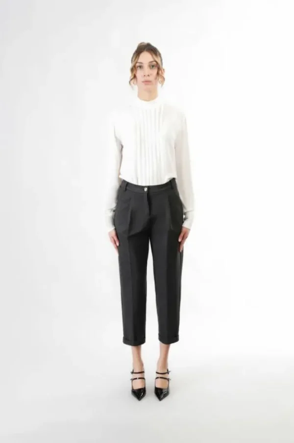 Donna CafèNoir pantaloni gamba dritta con pinces