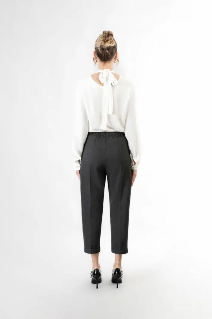 Donna CafèNoir pantaloni gamba dritta con pinces