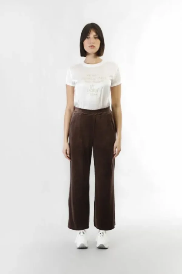 Donna CafèNoir pantaloni modello palazzo in ciniglia