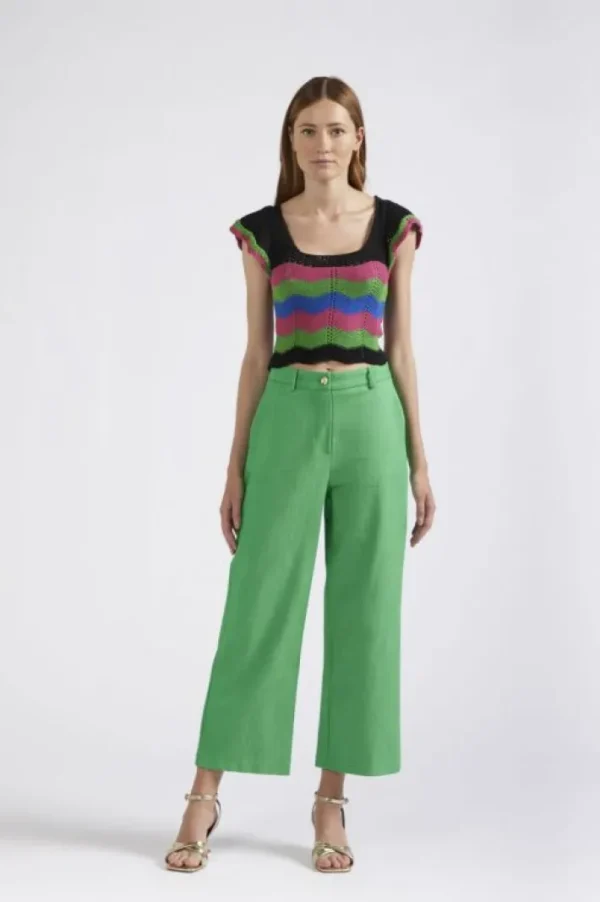 CafèNoir pantaloni palazzo finto denim