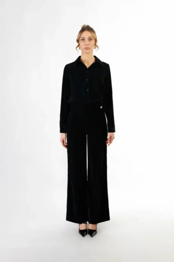 Donna CafèNoir pantaloni palazzo in velluto cangiante