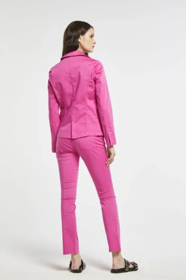 CafèNoir pantaloni slim tinto capo realizzati in tessuto di cotone elasticizzato