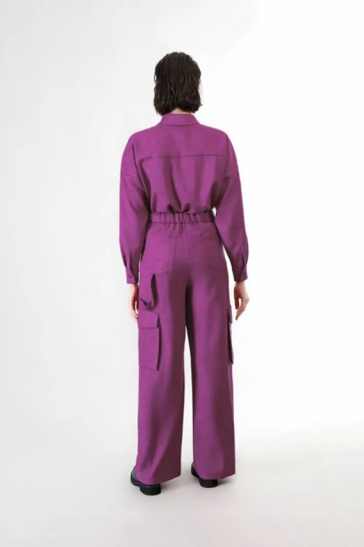 CafèNoir pantaloni wide con tasconi