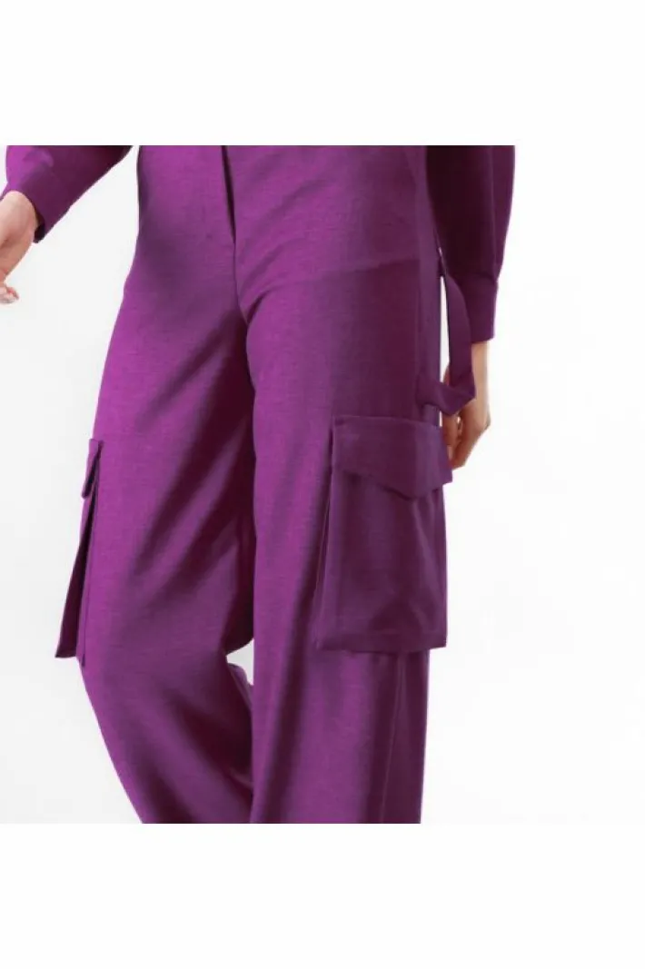 CafèNoir pantaloni wide con tasconi