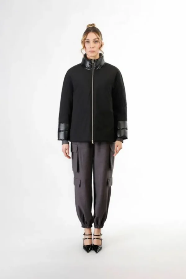 CafèNoir piumino tipo cappa bimateriale