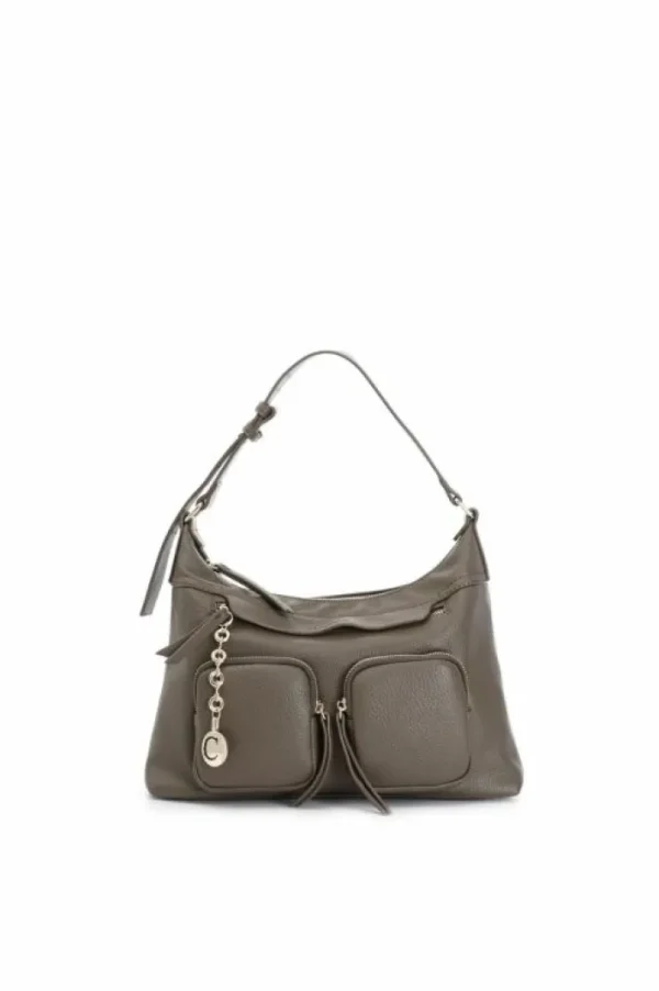 CafèNoir sacca con tasche e charm in metallo