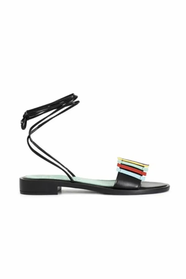 CafèNoir sandali alla schiava con tomaia multi listini