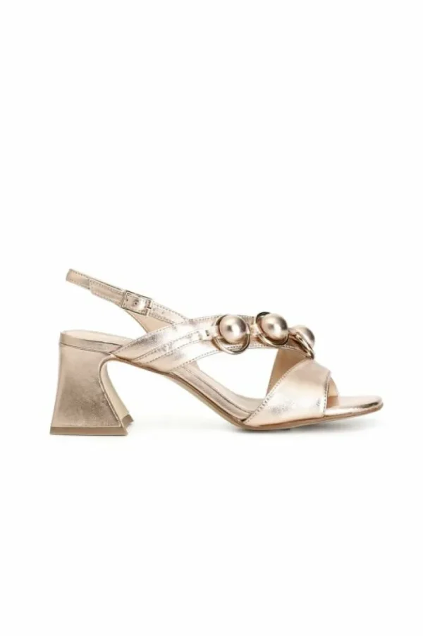 CafèNoir sandali asimmetrici in pelle laminata