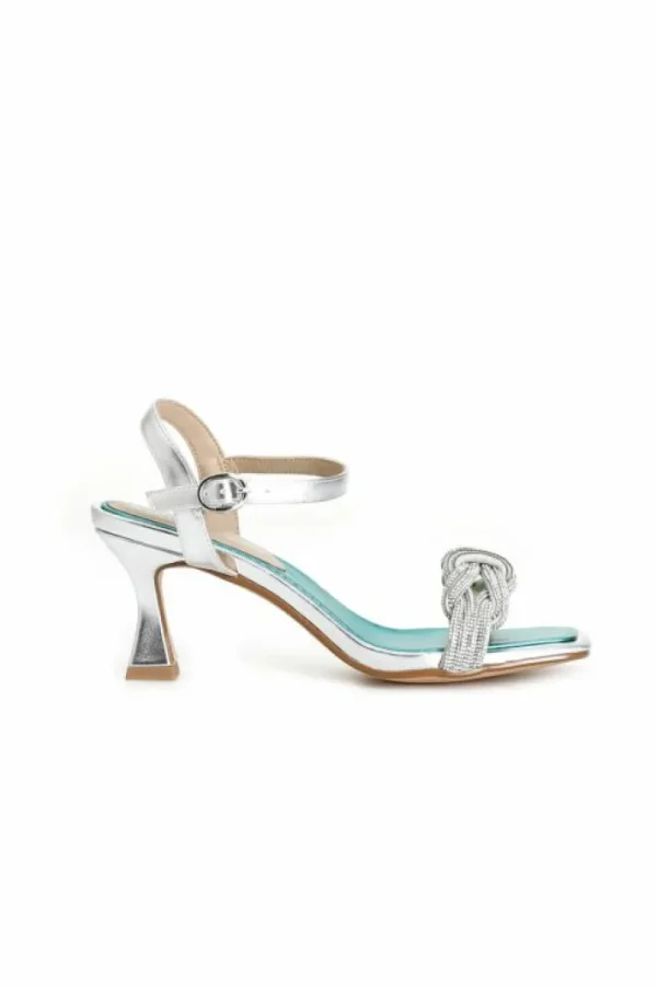 CafèNoir sandali doppio nodo con strass