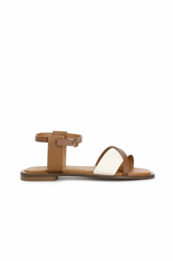 CafèNoir sandali fascia in pelle multicolor multi panna