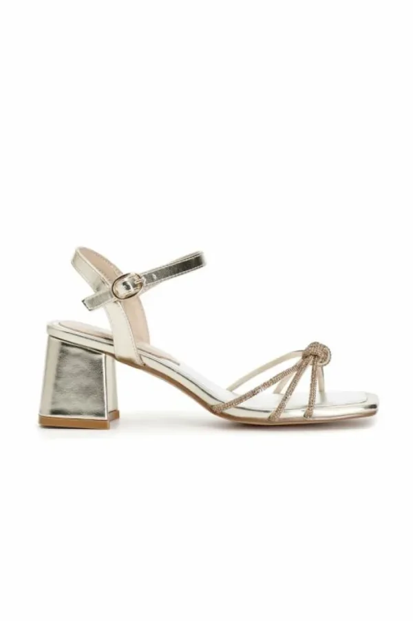 CafèNoir sandali gilda con nodo e strass