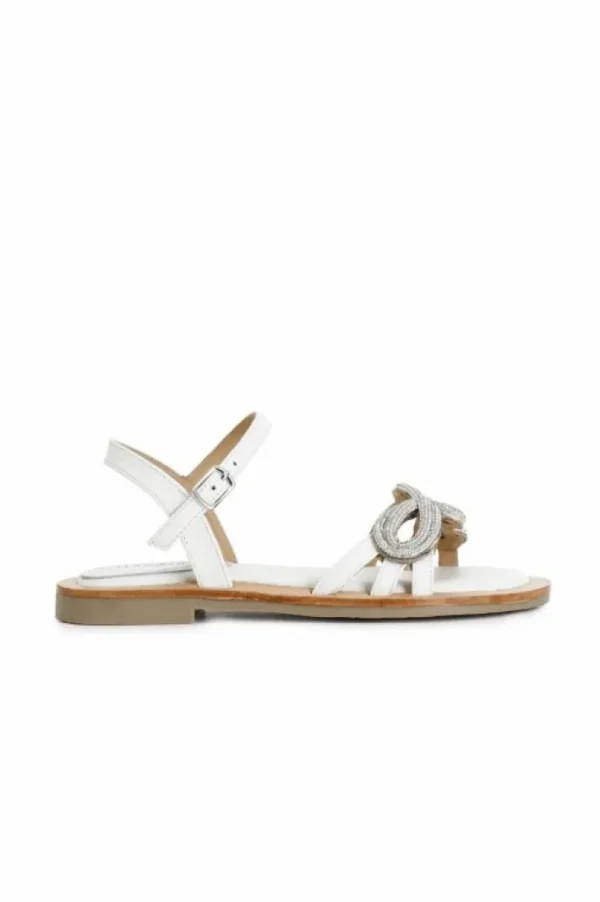 CafèNoir sandali gilda in nappa con accessorio strass