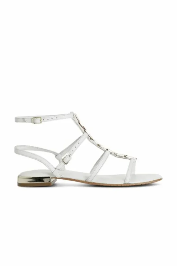 CafèNoir sandali gladiatore in pelle con accessorio