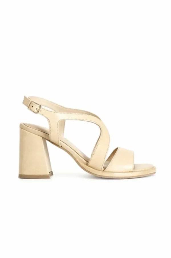 CafèNoir sandali in pelle con fascia e incrocio