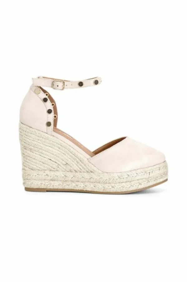 CafèNoir sandali in tessuto e zeppa in corda