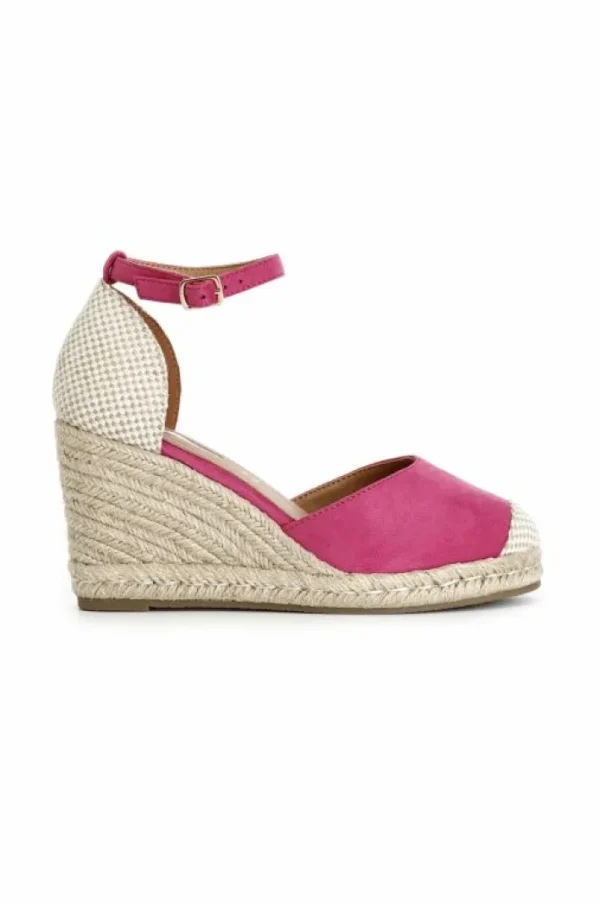 CafèNoir sandali in tessuto e zeppa in corda