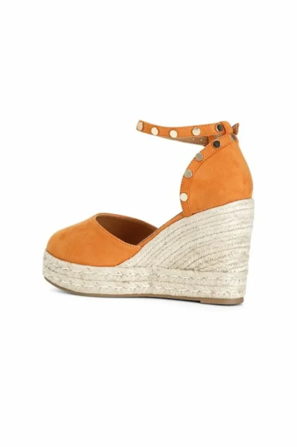 CafèNoir sandali in tessuto e zeppa in corda