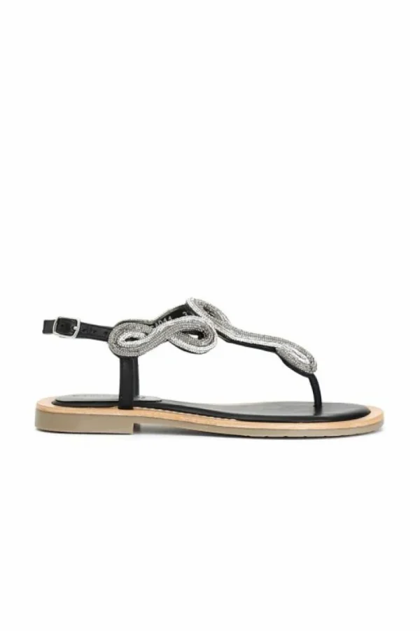 CafèNoir sandali infradito in nappa con decorazione strass