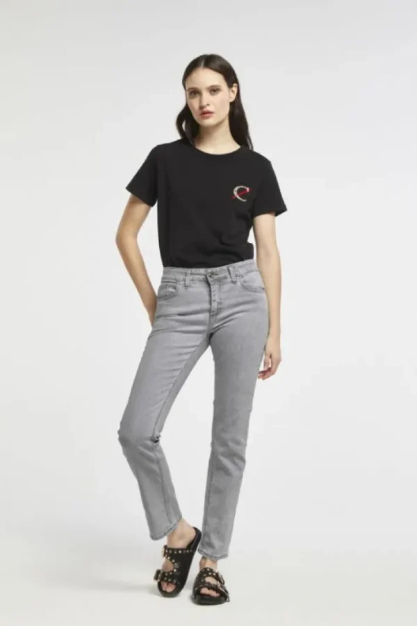 CafèNoir slim jeans gina in tela denim superstretch light grey