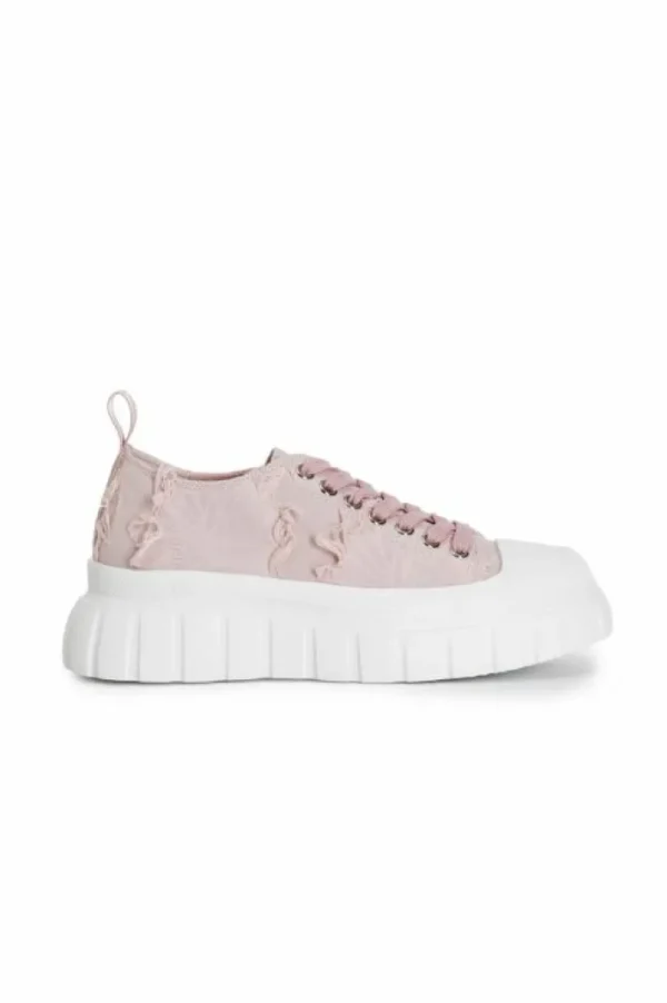 CafèNoir sneakers in tessuto sfrangiato