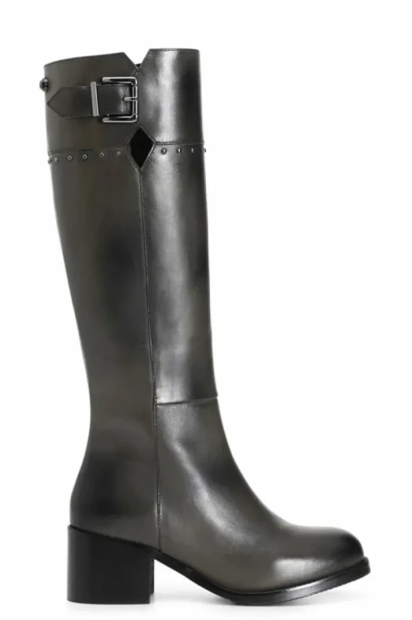 CafèNoir stivale in pelle con fibbia e borchie