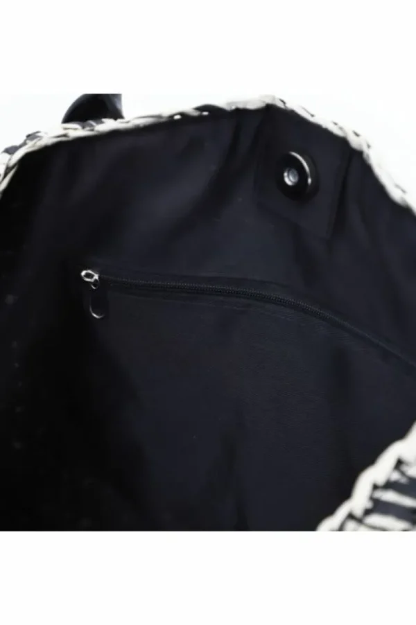 CafèNoir tote bag in crochet di carta bicolore