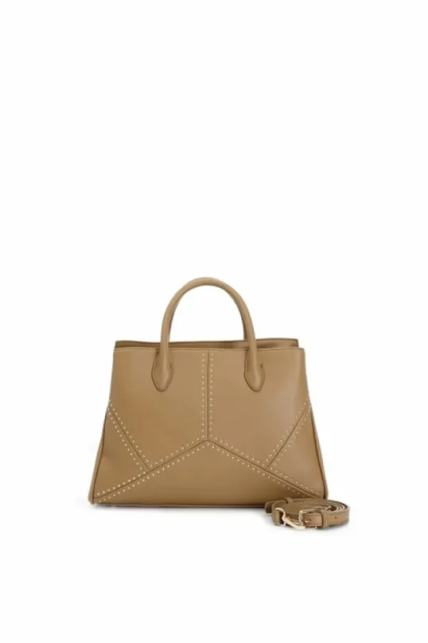 CafèNoir tote con applicazioni di micro rivetti