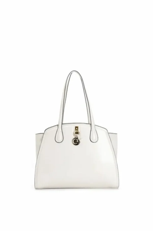 CafèNoir tote in abrasivato con personalizzazione charm metallo