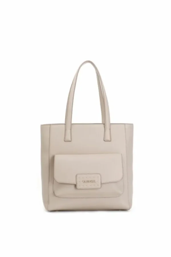 CafèNoir tote  in materiale granoso ed effetto suede sul quadrante davanti, attacco manic