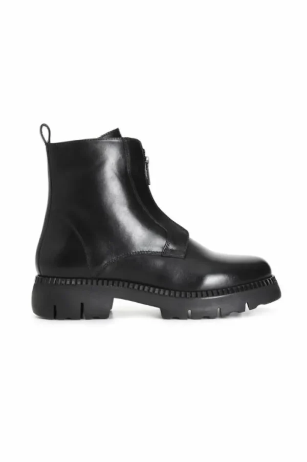 CafèNoir tronchetto da donna in pelle con cerniera interna e zip ornamentale